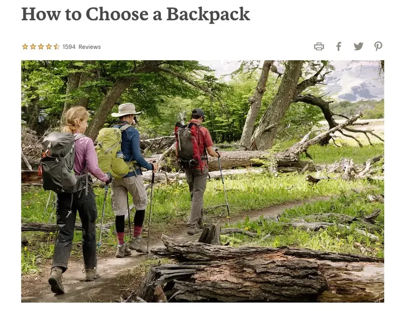 REI How to choose a backpack